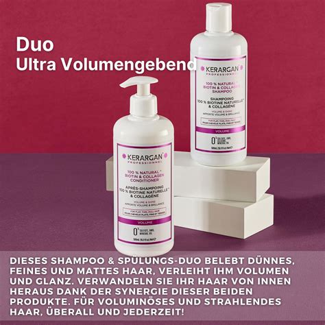 Kerargan Volumen Duo Shampoo Conditioner Mit Biotin Kollagen 1000