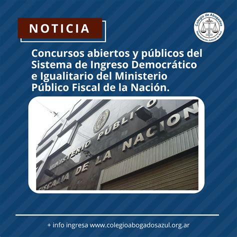 C A A Nota Concursos Abiertos Y P Blicos Del Ministerio P Blico