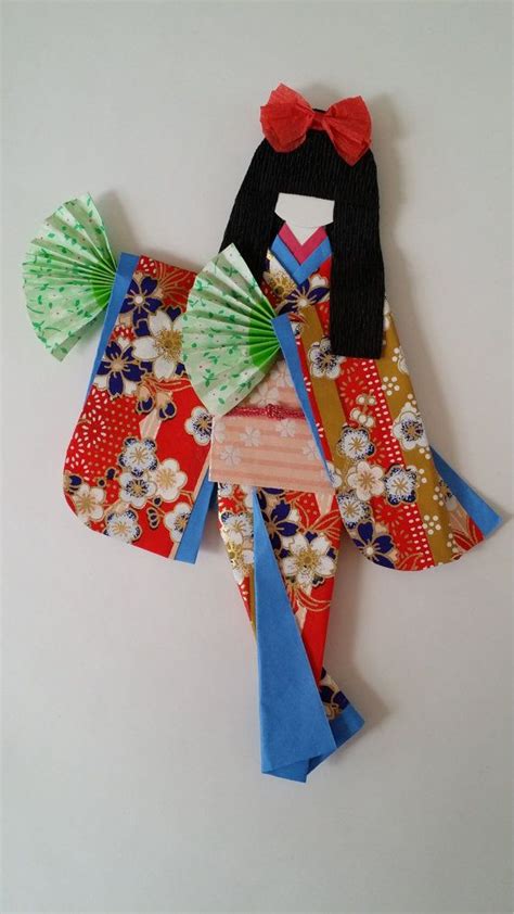 Origami Washi Ningyo Traditional Japanese Kimono Paper Doll Paper