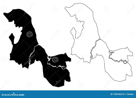 Thane City Republic of India, Maharashtra State Map Vector Illustration ...