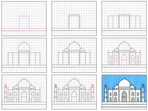 How To Draw Taj Mahal With Colours The Taj Mahal Is A White Marble Mausoleum Considered To Be