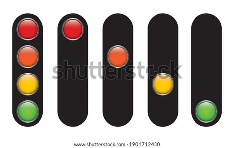 Traffic Light Four Colors Green Yellow Stock Vector (Royalty Free ...