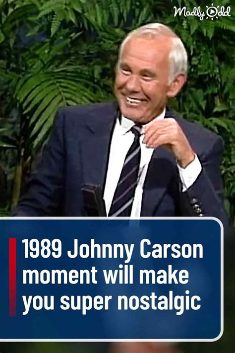 1989 Johnny Carson moment will make you super nostalgic | Johnny carson ...