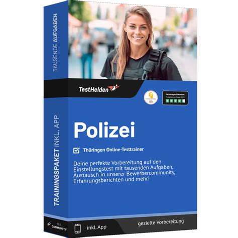 Polizei Thüringen Einstellungstest 2024 Online Testtrainer