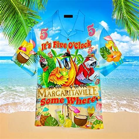 Parrot Its 5 Oclock Somewhere Hawaiian Shirt Wt2241 At Amazon Mens