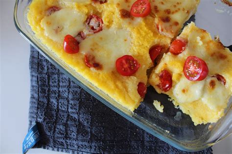 Polenta gratinée aux tomates cerise Plaisirs Sains et Gourmands