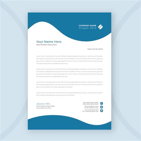 Premium Vector Modern Corporate Letterhead Template Design