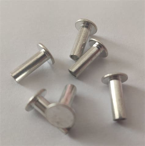 Copper Tin Plated Flat Head Semi Hollow Tubular Rivets China Flat