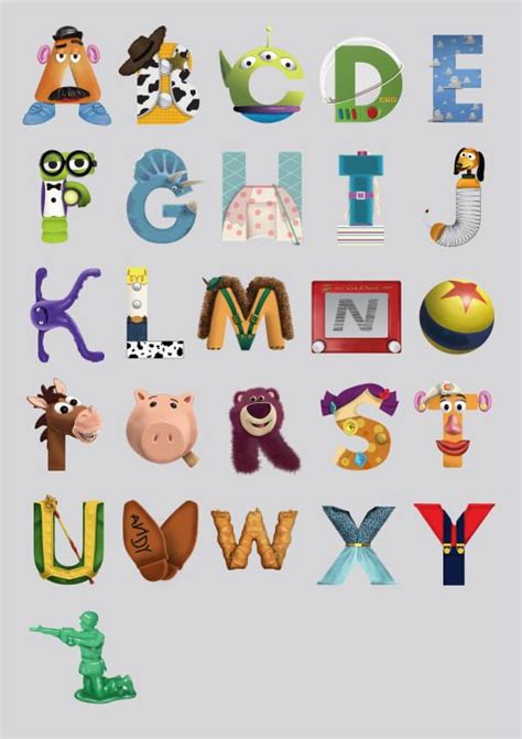 Disney Inspired Alphabet Toy Story Theme Toy Story Crafts Toy Story