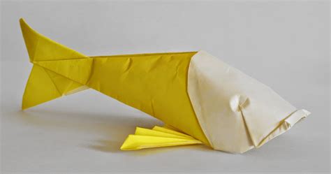 easy to make origami fish ~ craft ideas and art projects