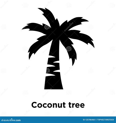 Coconut Tree Icon Vector Isolated On White Background Logo Concept Of