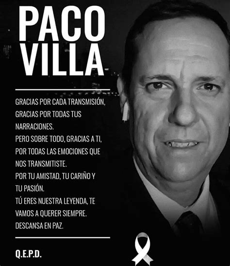 Falleci Paco Villa Ten A A Os