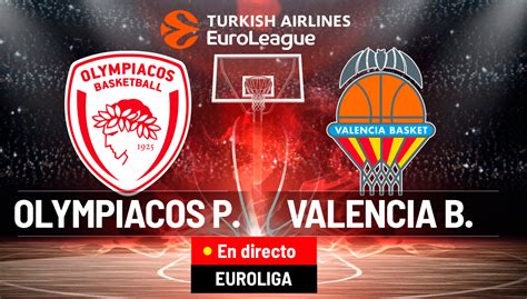 Euroliga Olympiacos Valencia Basket Club En Directo