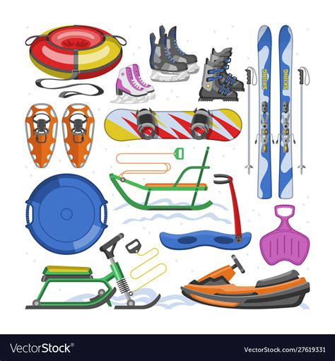 Winter sports equipment extreme snowboard Vector Image