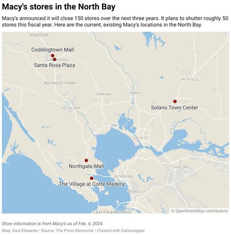 Where Are All The Macys Locations In The North Bay See The Map The