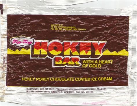 Late 1980s Tip Top Hokey Bar Ice Cream Wrapper New Zealand A Photo On Flickriver