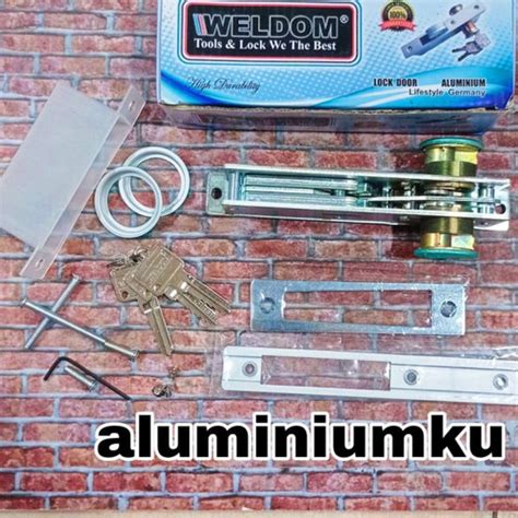 Jual Kunci Pintu Swing Aluminium 8128 5128 WELDOM Lidah Panjang SET