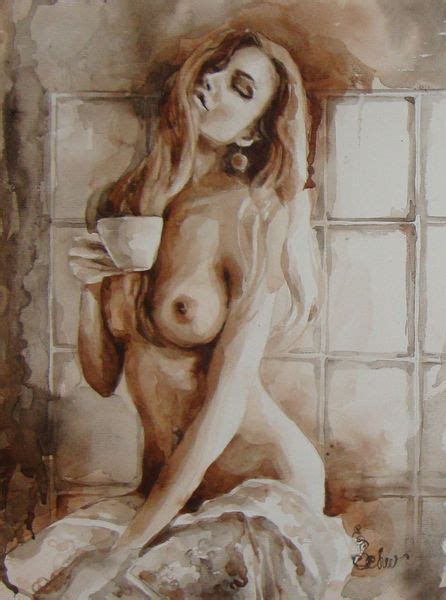 Original Aquarell Zeichnung Akt Erotic Art ORIGINAL Watercolour