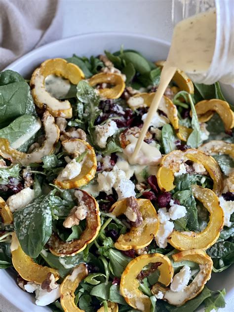 Delicata Squash Fall Harvest Salad Recipe Mcdaniel Nutrition Therapy