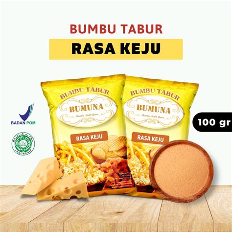 Jual Bumbu Tabur Keju Gram Bumuna Seasoning Powder Serbuk Tabur