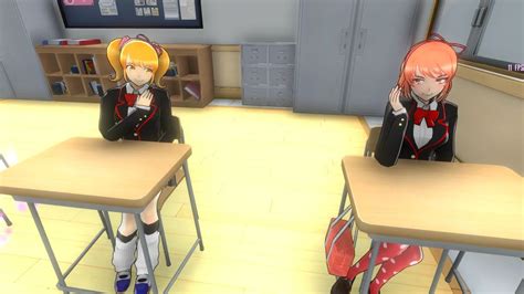 Osana And Raibaru In Class Poses Me By Me Yandere Simulator