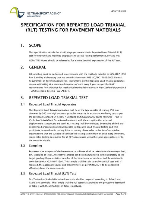 Pdf Specification For Repeated Load Triaxial Cyclic Load Triaxial