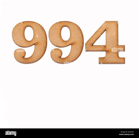 number  piece  wood isolated  white background stock photo alamy