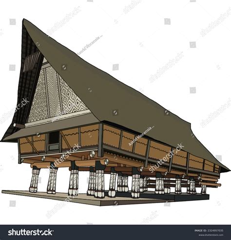 Simalungun Traditional House Batak Medan Stock Illustration 2324957035 | Shutterstock