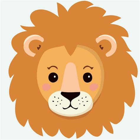 Premium Vector | African lion mammal carnivore animal face