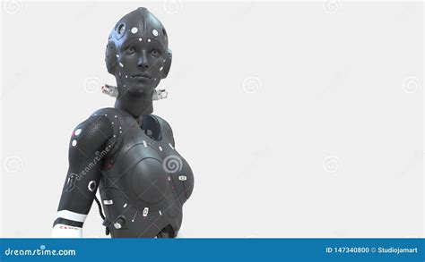 Mujer Del Robot Mundo Digital De La Mujer De La Ciencia Ficci N Del