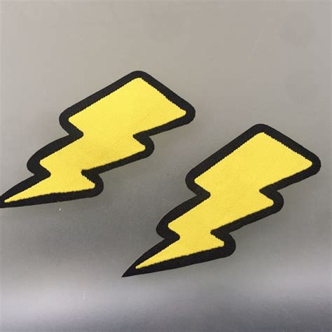 Lightning Bolt Patch Etsy