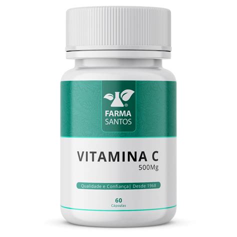 Vitamina C 500mg Ácido Ascórbico 60 Cápsulas Submarino