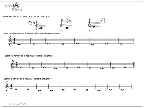 Identificar Notas En Clave De Sol Miramisol Piano