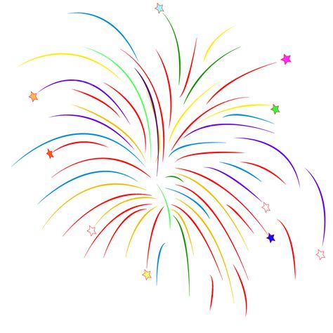 Single Different Color Exploding Fireworks Element Illustration Vector