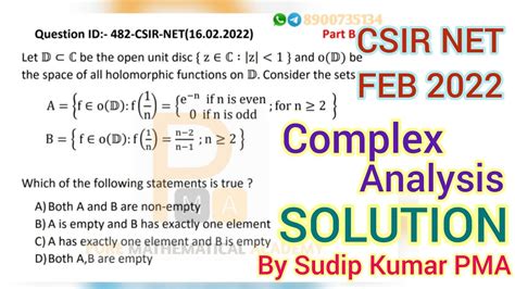 Csir Net February Complex Analysis Solution Q Id