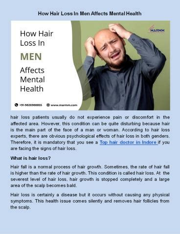 PPT How Hair Loss In Men Affects Mental Health PowerPoint