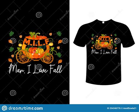 Fall Pumpkin Vector Illustration T-Shirt Design Template Stock Vector ...