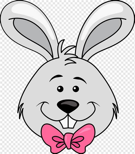 Rabbit Head With Red Bow Tie Bunny Head Png Pngwing