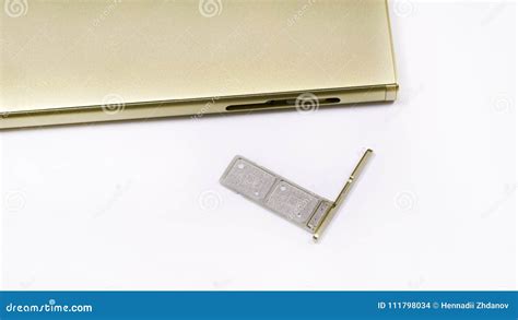 Dual SIM card slot. stock photo. Image of hand, outdoor - 111798034