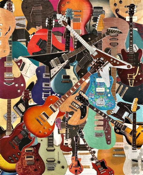 Dream Guitars Collage Digital Art By Doug Siegel Fine Art America