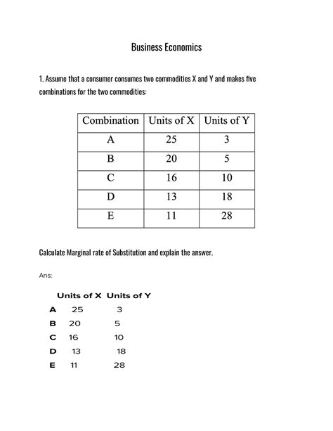 Business Economics Assume That A Consumer Consumes Two Commodities X