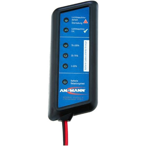 ANSMANN Tester Per Batterie Auto 12V Voltaggio Livello Ricarica