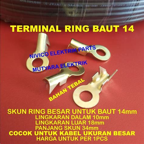 Jual Terminal Skun Massa Ring Baut Tebal Skun Aki Besar M Untuk