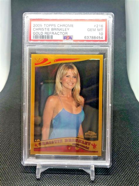 Christie Brinkley Topps Chrome Gold Refractor Psa