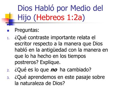 Ppt Unidad Dios Ha Hablado Hebreos Powerpoint Presentation Free