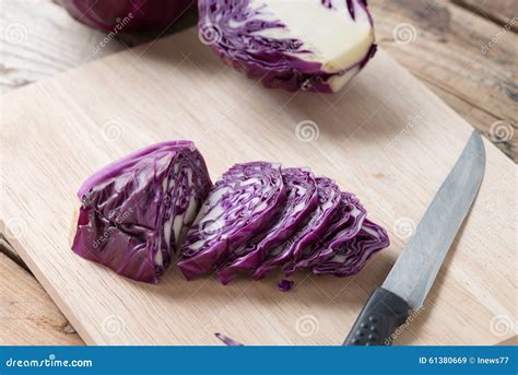 Slice Of Red Cabbage Stock Image Image Of Meal Natural 61380669