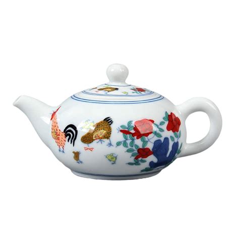 Nuolux Pc Ceramic Hand Painted Teapot Handheld Teapot Retro Tea Kettle