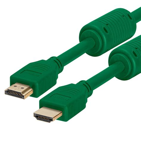 Highspeed 28 Awg Hdmi Cable Cord With Ferrite Core 10 Feet Green