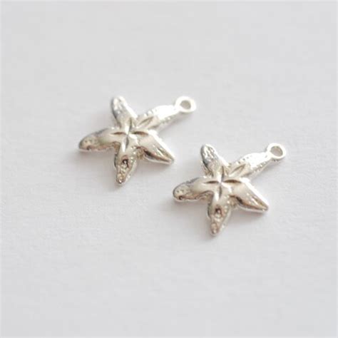 Sterling Silver Starfish Charms 925 Sterling Silver Starfish Etsy