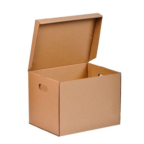 Lid Hinged Cardboard Storage Box File Archive Box Cardboard Storage